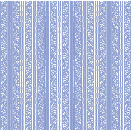 April's Garden Flowerpot Stripe Blue 16541 52 Quilting Fabric 