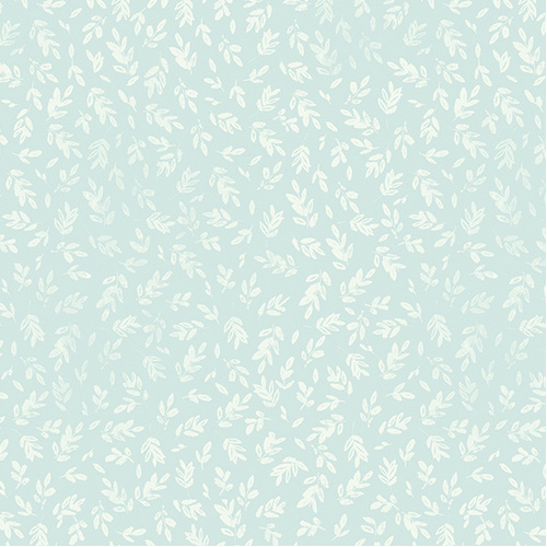 Follow Your Joy 16666-04 Leafy Sprig Light Teal Quilting Fabric 