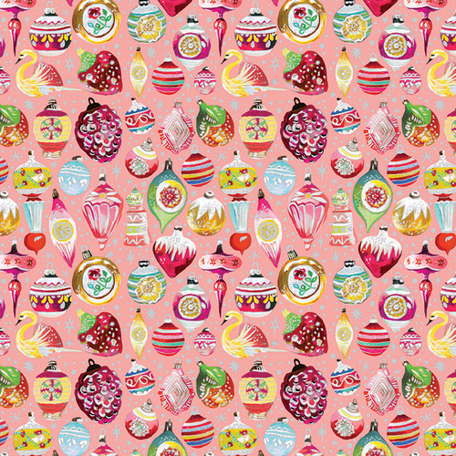 Magical Season 16725P-26 Vintage Ornaments Peach Jam Multi Quilting Fabric 