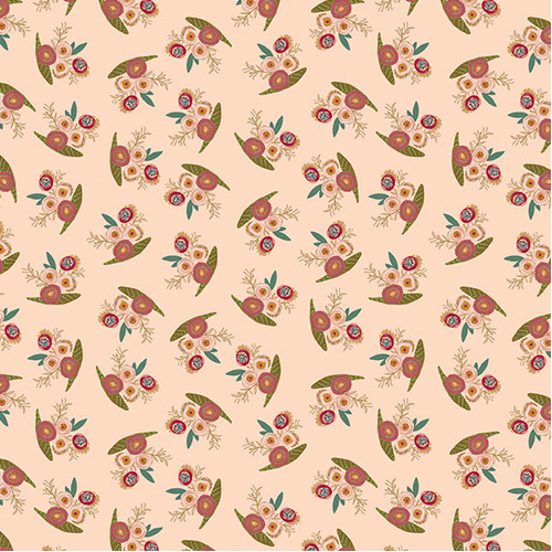 Follow Your Joy 16731-36 Tossed Roses Medium Peach Quilting Fabric 