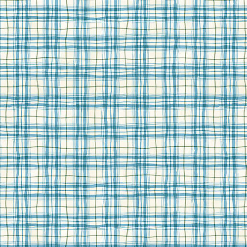 Winsome Plaid Azure Blue 17283-24 Quilting Fabric