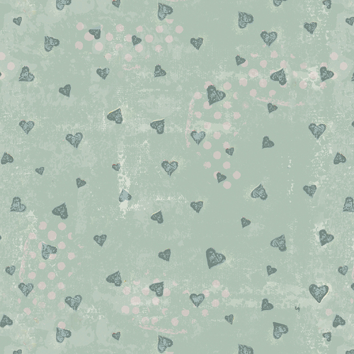 A Heart Led Life Tonal Hearts Turquoise 3025/5183 Quilt Fabric 