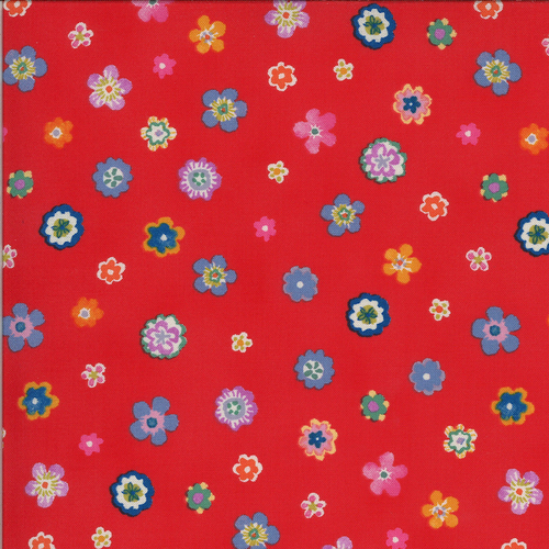 Lulu 33585 14 Flowers Geranium Patchwork Fabric