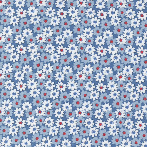 30s Playtime Friendly Florals Bluebell 33751 21 Quilting Fabric