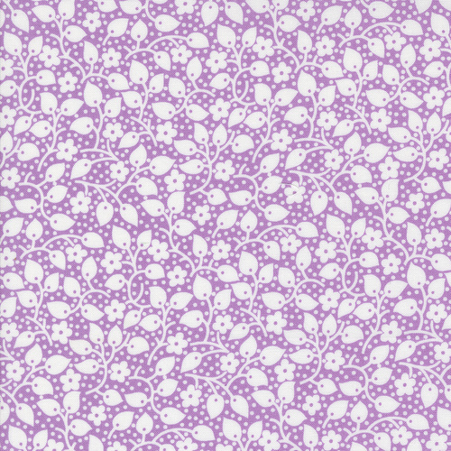 30s Playtime Leafy Polka Blenders Leaf Dot Lilac 33753 12 Quilting Fabric