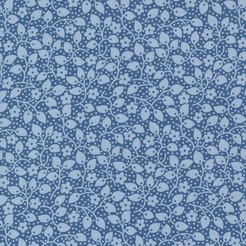 30s Playtime Leafy Polka Blenders Leaf Dot Bluebell 33753 22 Quilting Fabric
