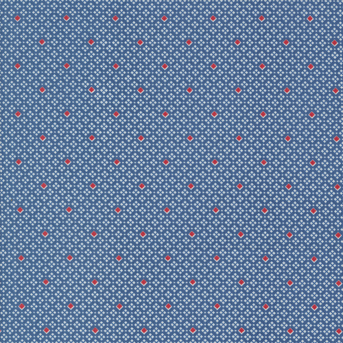 30s Playtime Square Dance Blender Bluebell 33757 22Ê Quilting Fabric