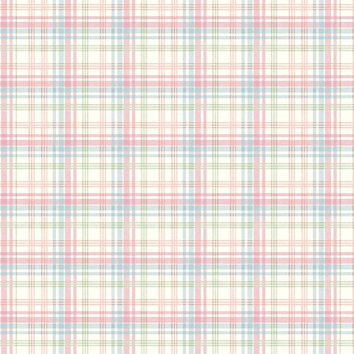 My Victorian Garden Cream Plaid 3411-44 Quilting Fabric