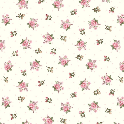 My Victorian Garden Cream Small Nosegay 3412-44 Quilting Fabric