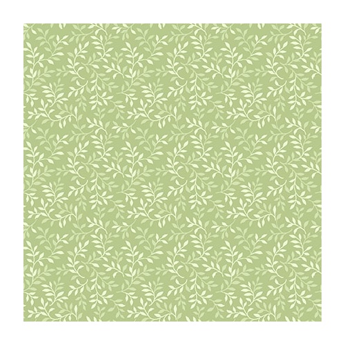 My Victorian Garden Green Packed Allover Leaf 3414-66 Quilting Fabric