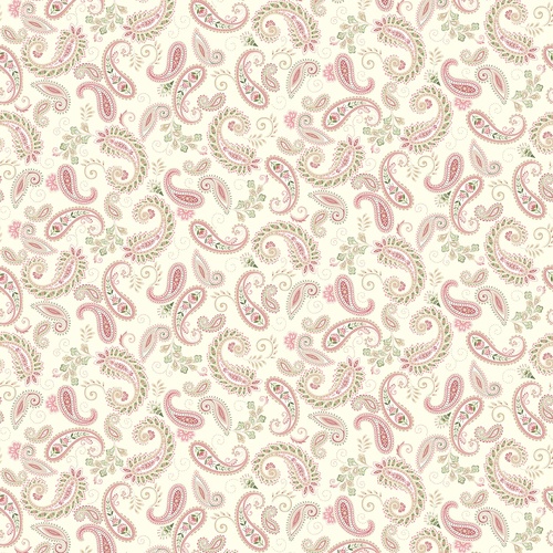 My Victorian Garden Cream Paisleys 3415-44 Quilting Fabric