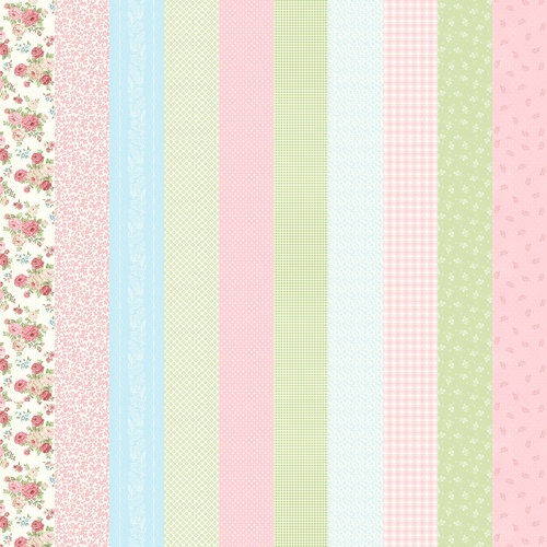 My Victorian Garden Multi Stripe 3418-12 Quilting Fabric