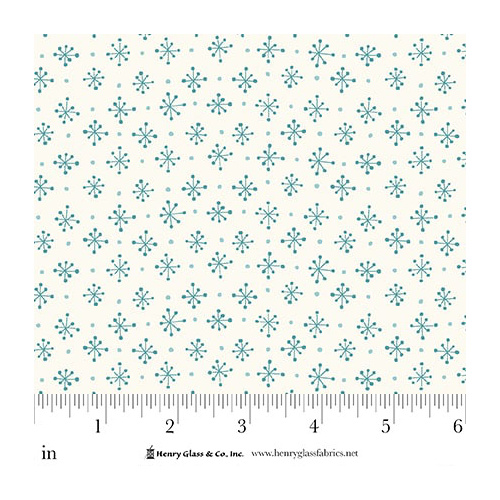 Scandinavian Holiday Mini Snowflakes Cream/Blue 3454-47 Quilting Fabric 