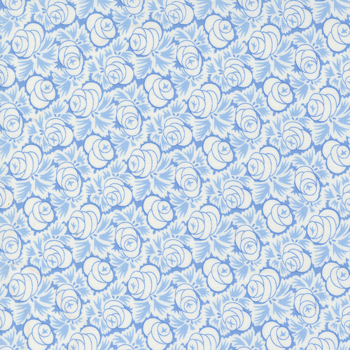 Denim & Daisies Oklahoma Rose Florals 35384 16 Stonewash Quilting Fabric
