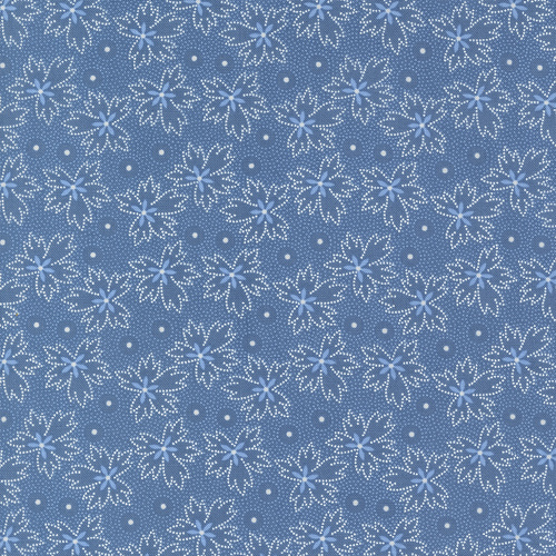 Denim & Daisies Prairie Blenders Leaf Dot 35385 17 Denim Quilting Fabric