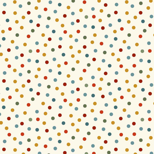 Nordic Holiday Village Cream Dots 3604-11 Quilting Fabric