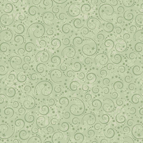 Nordic Holiday Village Mini Swirls Light Sage 3609-16 Quilting Fabric