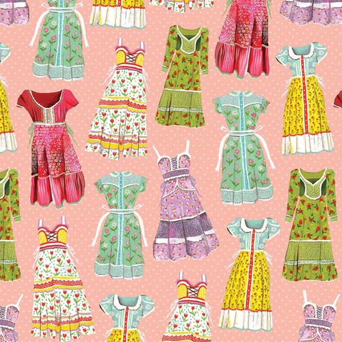 A Prairie Heart Dresses Light Peach 4172/3126 Quilting Fabric