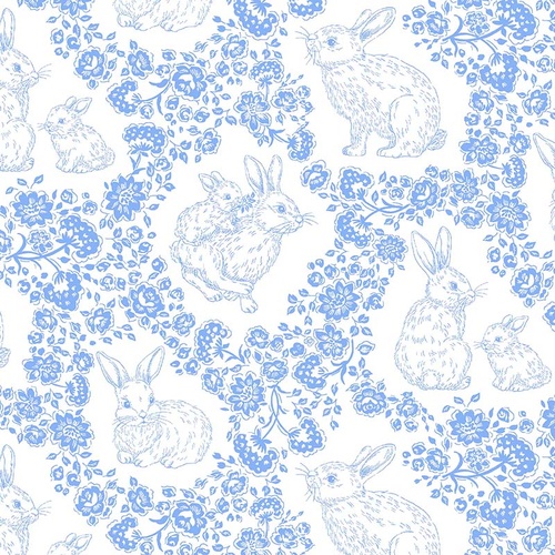 Sweet Little Bunny Bunnies in the Garden Breeze 4184/67BR Quilting Fabric
