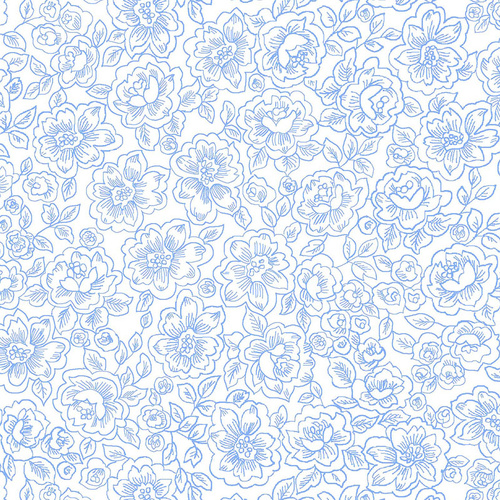 Sweet Little Bunny Garden Toile Breeze 4184/69BR Quilting Fabric