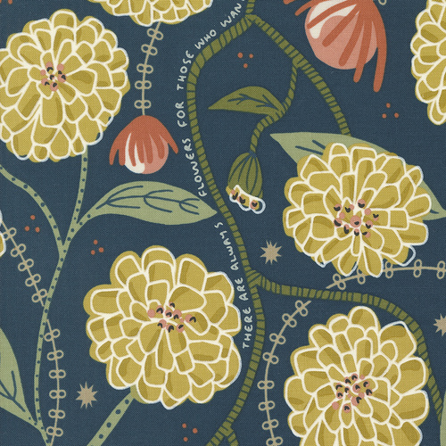 Imaginary Flowers Matisses Large Midnight 48380 20 Quilting Fabric 