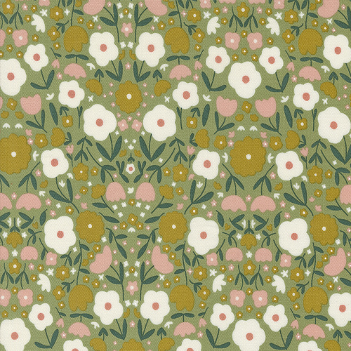 Imaginary Flowers Peppy Petals Sage 48382 12 Quilting Fabric 
