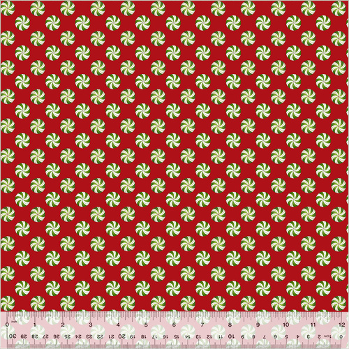 A Very Terri Christmas 54105-7 Peppermints Red Fabric
