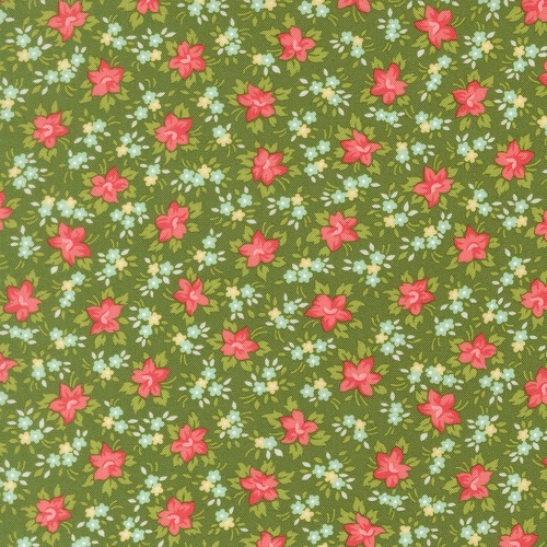 Bloomsberry Marylebone Small Floral Green 55353 15 Quilting Fabric