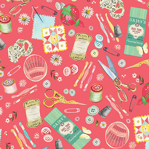 Love and Stitches Love is the Thread Sewing Notions Peach Jam 6063/9527 Quilting Fabric