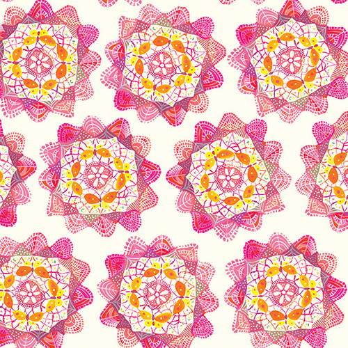 Love and Stitches Doilies Floral Medallions Rose 6063/9822 Quilting Fabric