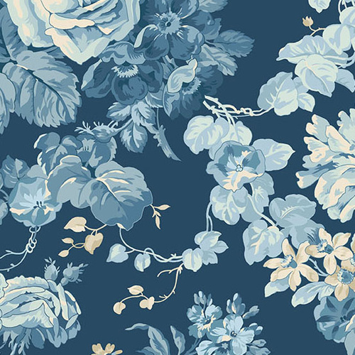 Special Delivery Rose Bouquet Navy A10467B Quilting Fabric