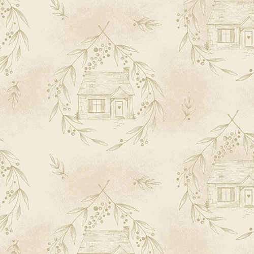 Special Delivery Cozy Cottage Wheat A10469L Quilting Fabric
