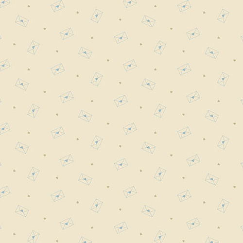 Special Delivery Love Letters Stationary A10486L Quilting Fabric