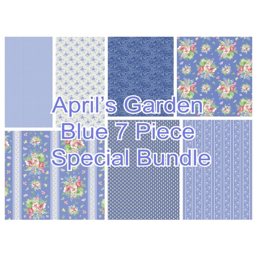 April's Garden Blue 7 Piece Special Bundle