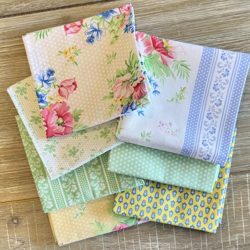 April's Garden Yellow Green 7 Piece Special Bundle LAST ONES FAT QUARTER 