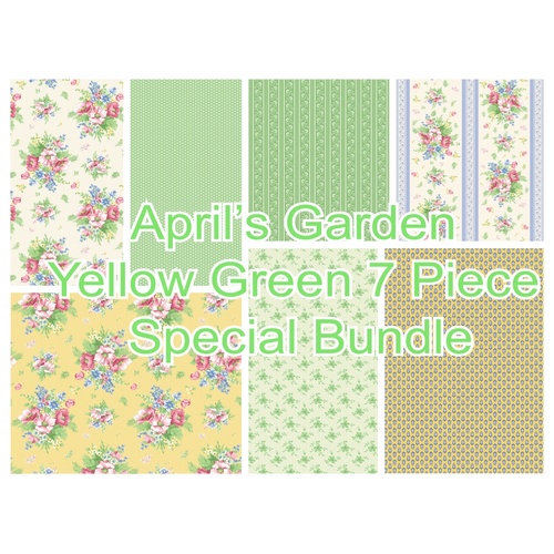 April's Garden Yellow Green 7 Piece Special Bundle