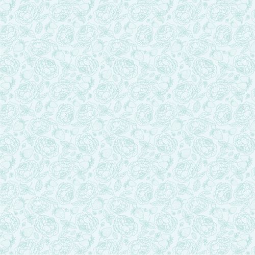 Blooms & Berries Icy Blue Lt. Teal BAB24184 Quilting Fabric