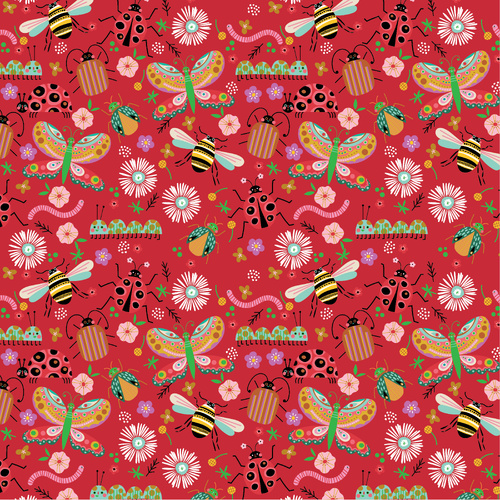 Hey Love Bug Bug Red BG25131 Patchwork Fabric