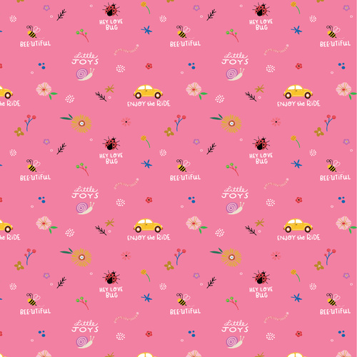 Hey Love Bug Little Joys Pink BG25134 Patchwork Fabric
