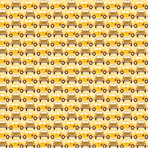 Hey Love Bug Beep Beep Yellow BG25136 Patchwork Fabric