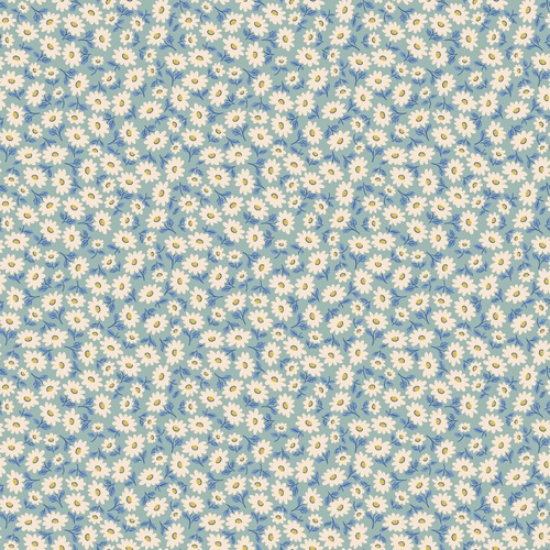 Bluebells & Buttercups Sugar Daisy Floral Sky BL26865 Quilting Fabric
