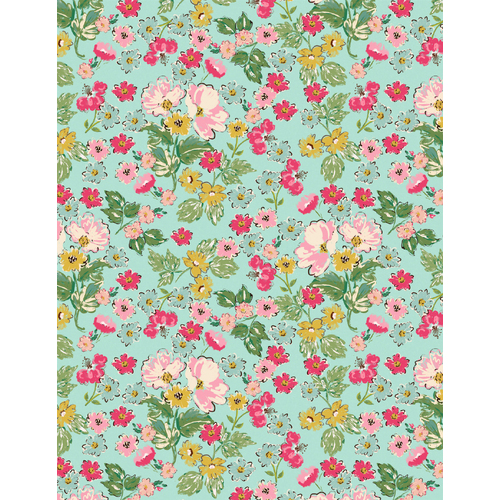 Bloom True Flower Girl Blue BT22107 Quilting Fabric