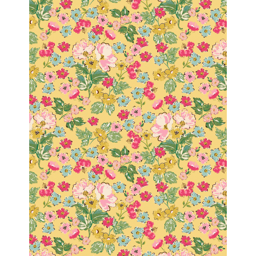 Bloom True Flower Girl Yellow BT22109 Quilting Fabric
