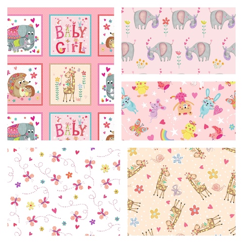 Baby Love Baby Girl Pink 5 Piece Special Bundle
