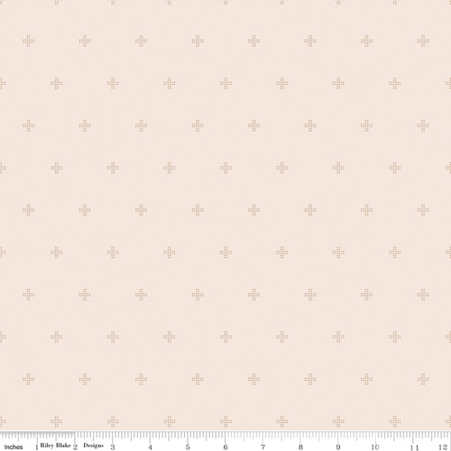 Sunsetridge Crosses Blush  C15737 Quilting Fabric