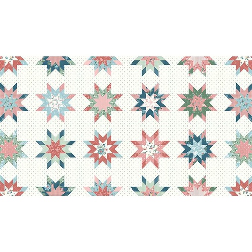 Mary Catherine Star Cheater Multi Print C16709 - Multi Sold per 24" Pattern Repeat (61cm)