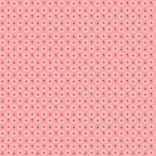 Berry & Sage Heritage Flowers C17381 Coral Quilting Fabric 