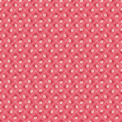 Berry & Sage Calico Flower C17384 Tearose Quilting Fabric 