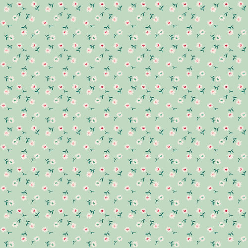 Berry & Sage Daisy Tossed C17395 SageQuilting Fabric 