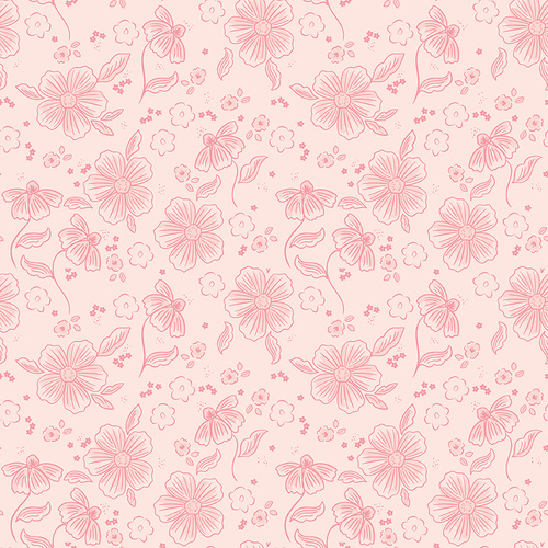 Sweet Pink Main Large Floral C17410-Blush Quilting Fabric 